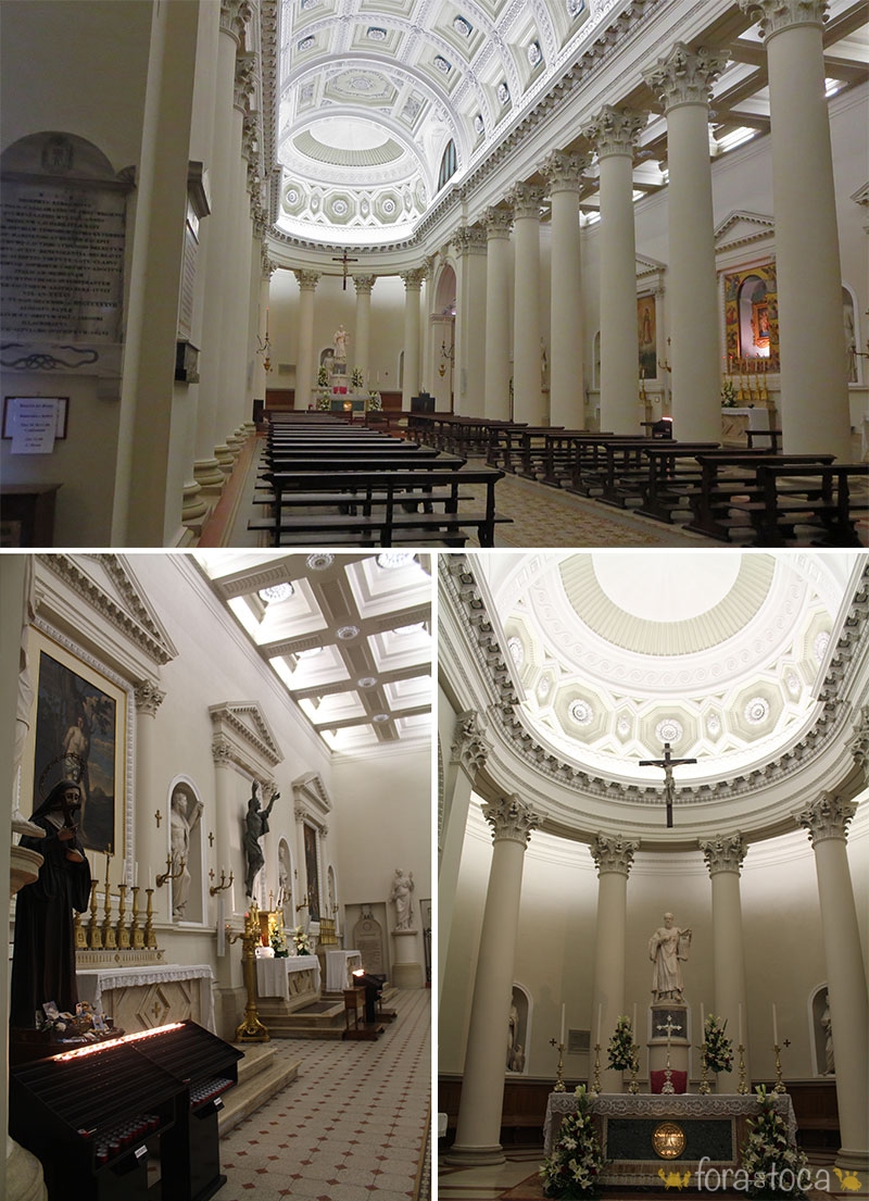 vista geral das naves da igreja e detalhes dos altares e do altar