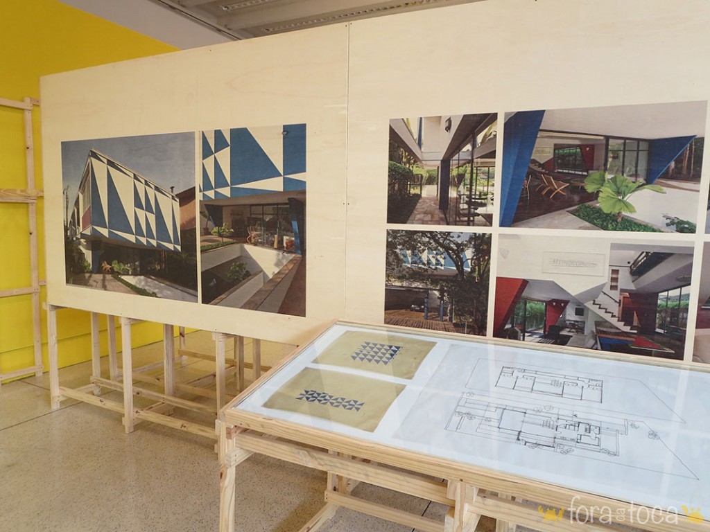 fotos de uma das construções do arquiteto Vila Novas Artigas e planta da mesma obra