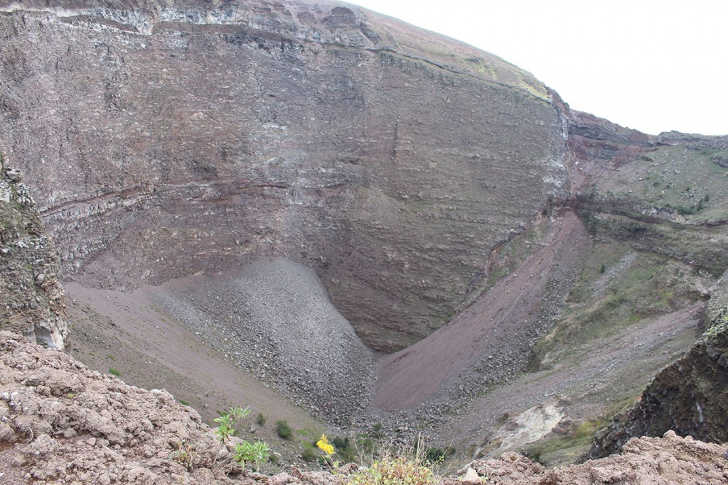 vista da cratera do Vesúvio