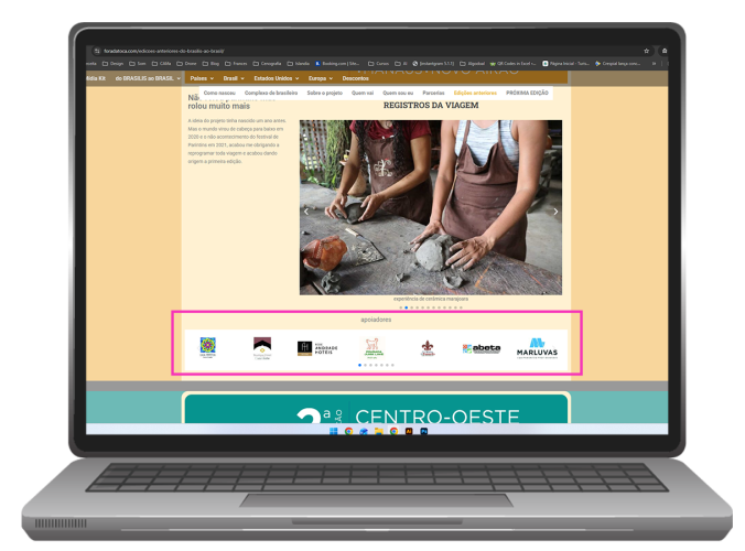 Menção na postagem do projeto